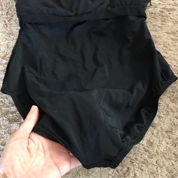 Body Concept Black Blue 1-pc Bathing Suit Swimsuit Plus Size 14 L Large Modest - Picture 15 of 16